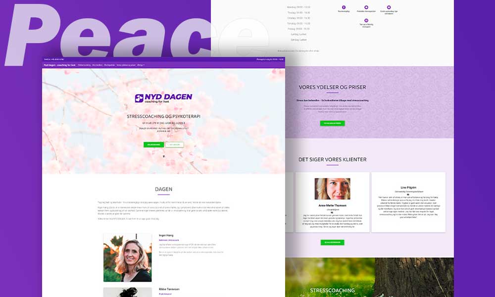 Screenshot af design: Peace
